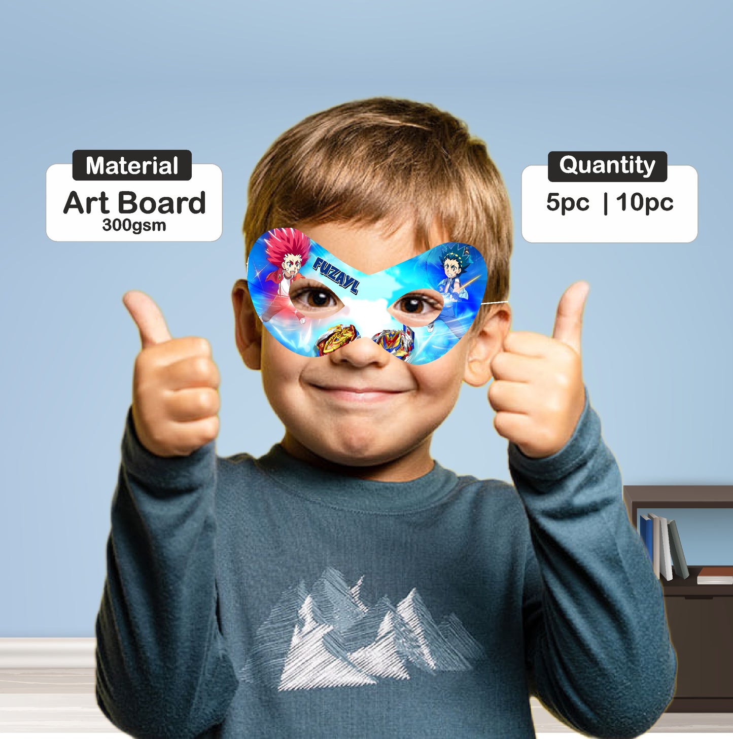 Beyblade Theme Personalized Eye Mask