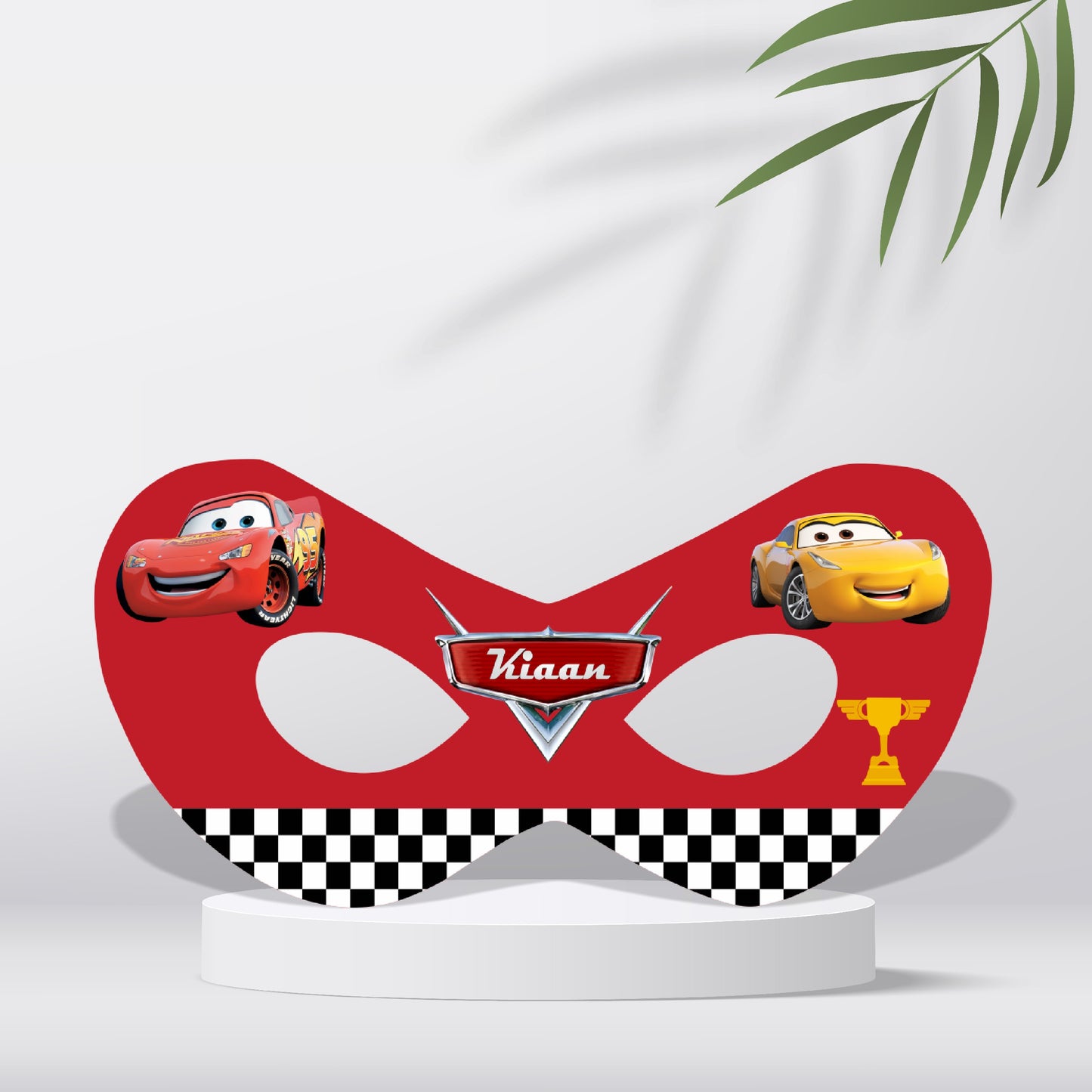 McQeen Car Theme Customized Eye Mask