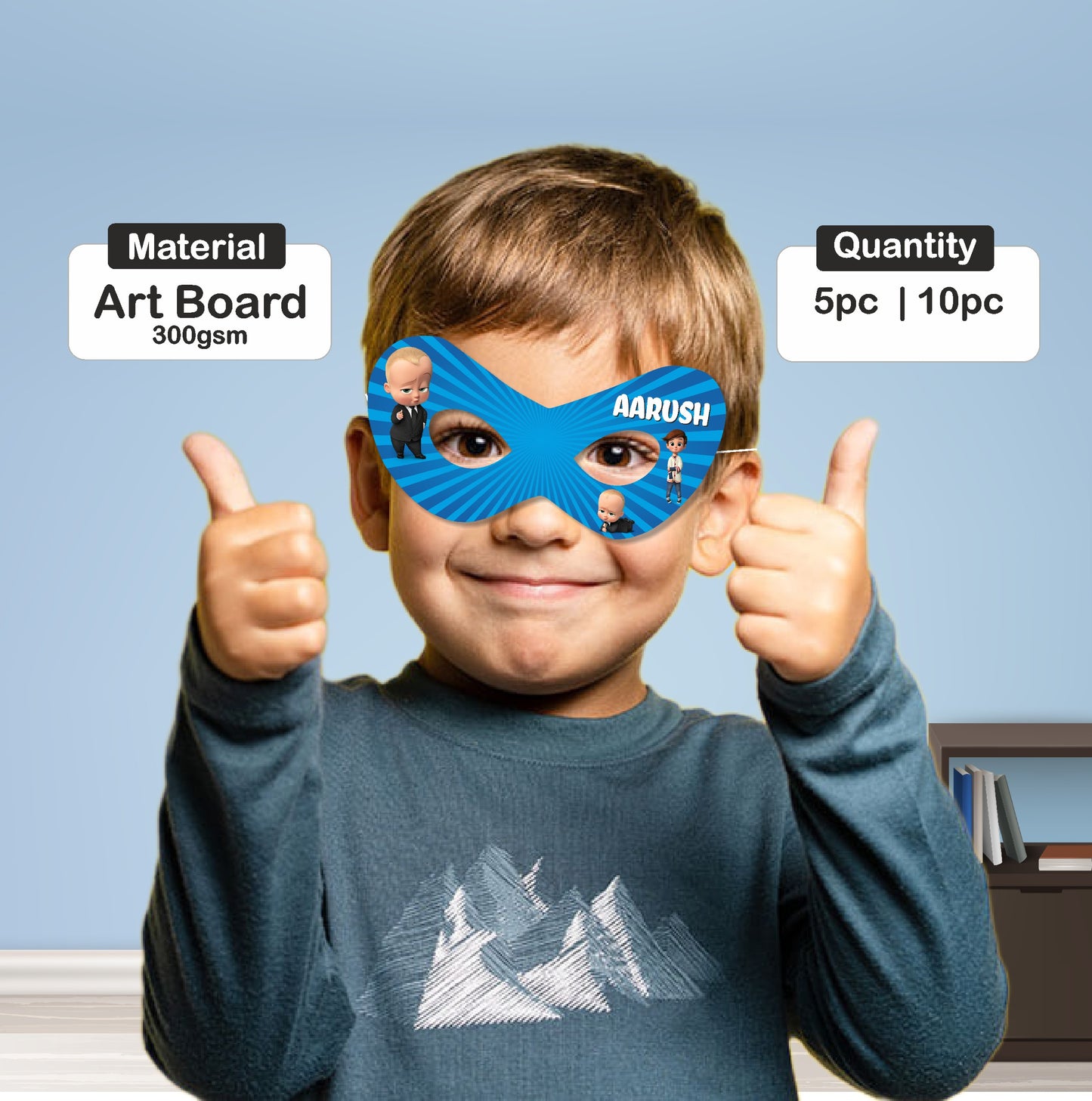 Boss Baby Theme Customized Eye Mask