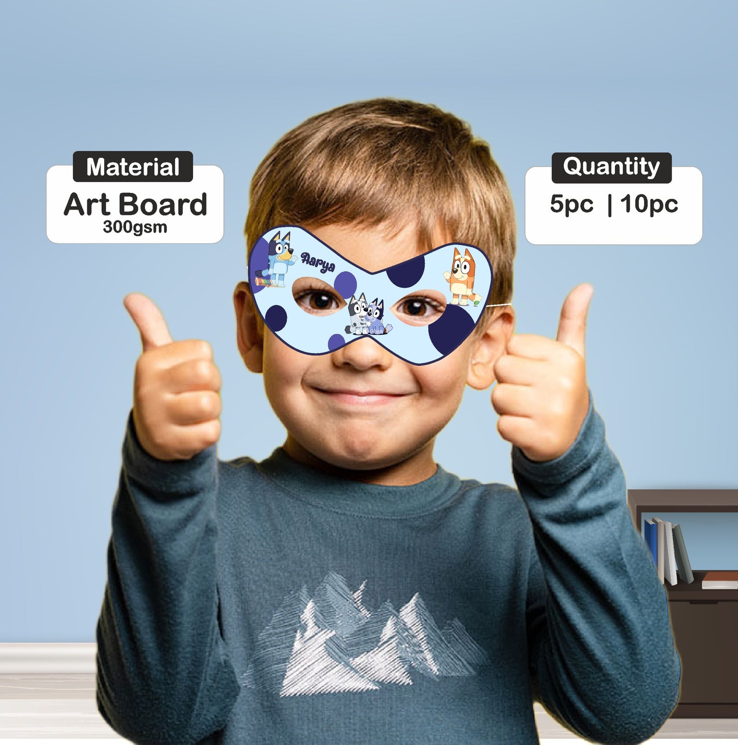 Bluey Theme Customized Eye Mask