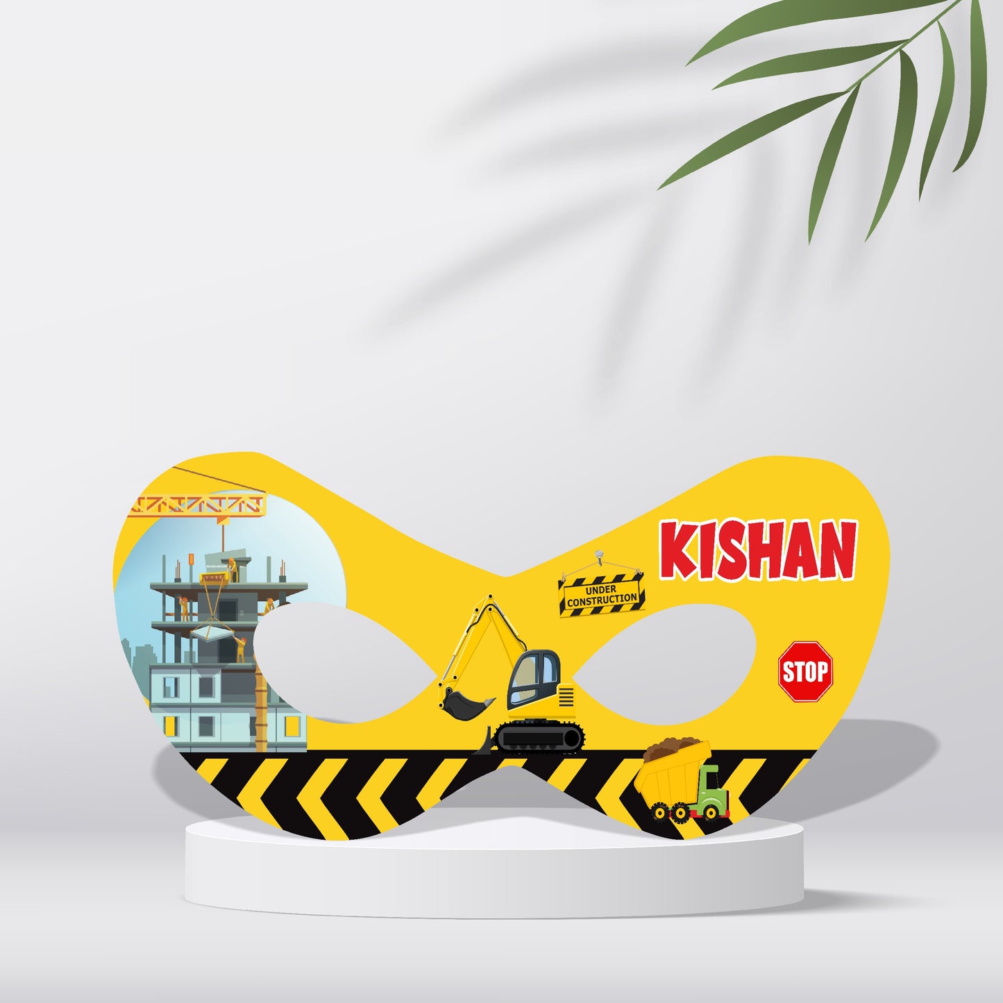 Construction Theme Customized Eye Mask