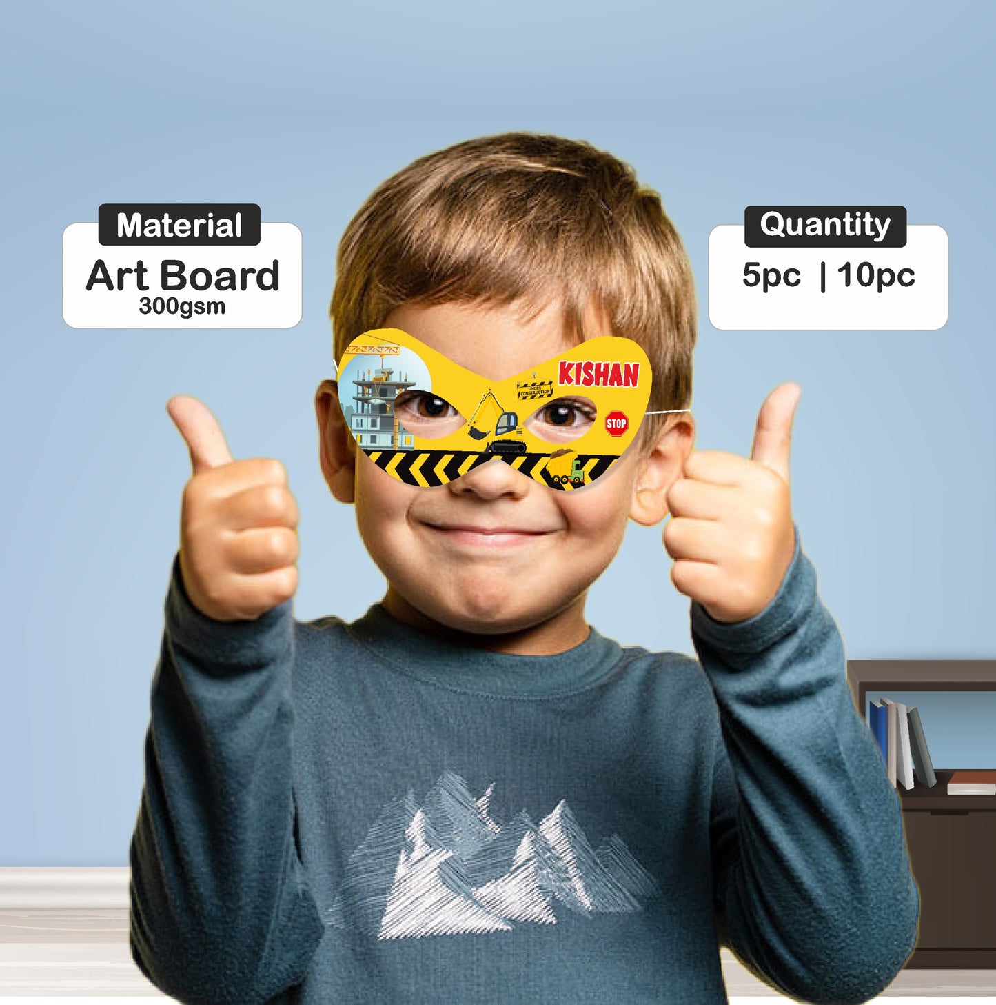 Construction Theme Customized Eye Mask