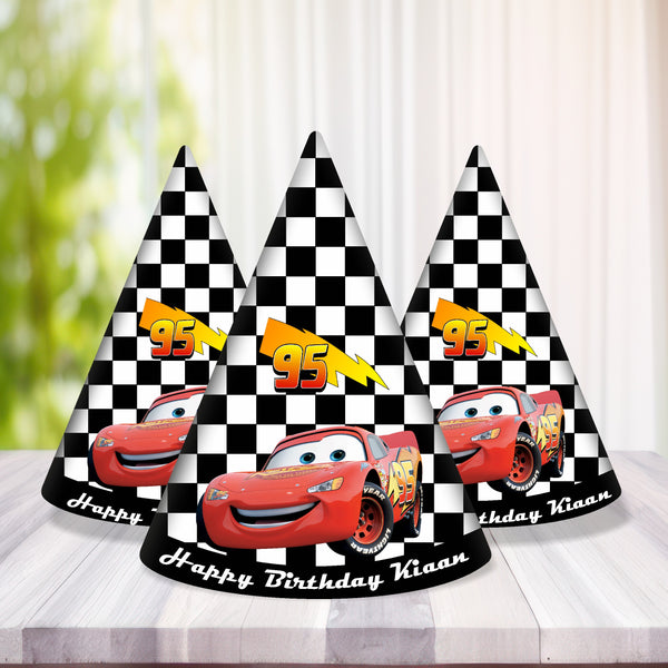 Personalised McQueen Birthday Hats, 5 or 10 — product image 1