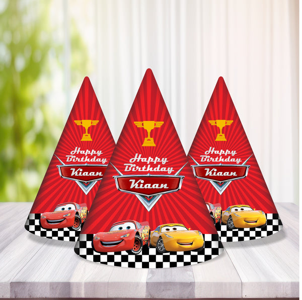 Custom McQueen Party Hats, 5 or 10 — product image 1