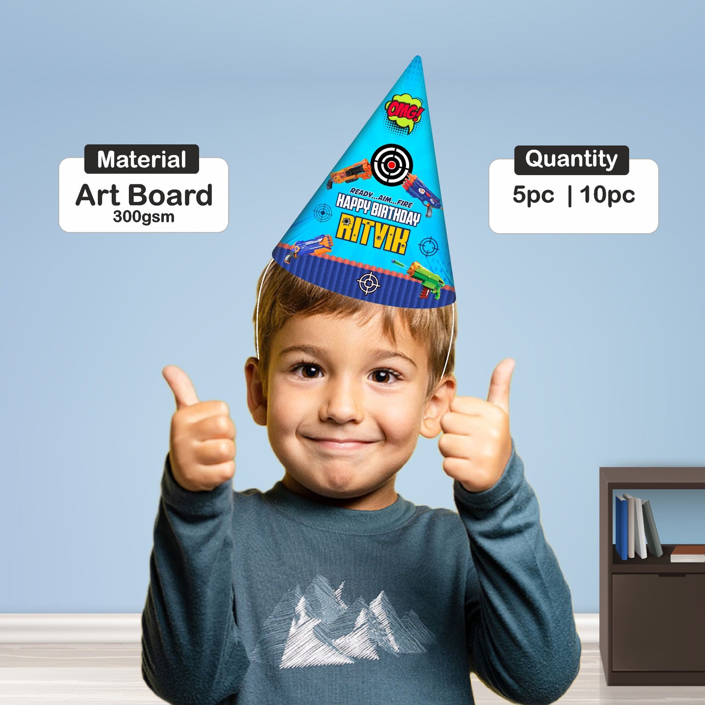 Nerf Gun Theme Customized Hat