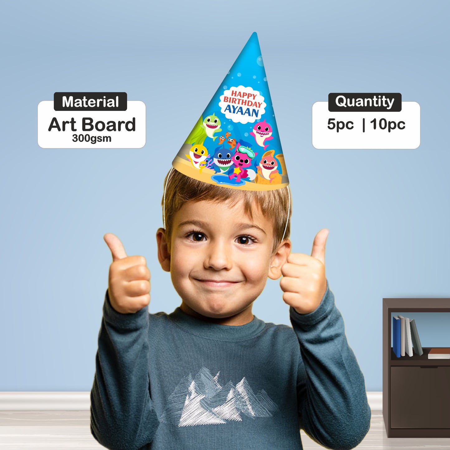 Baby Shark Theme Customized Hat