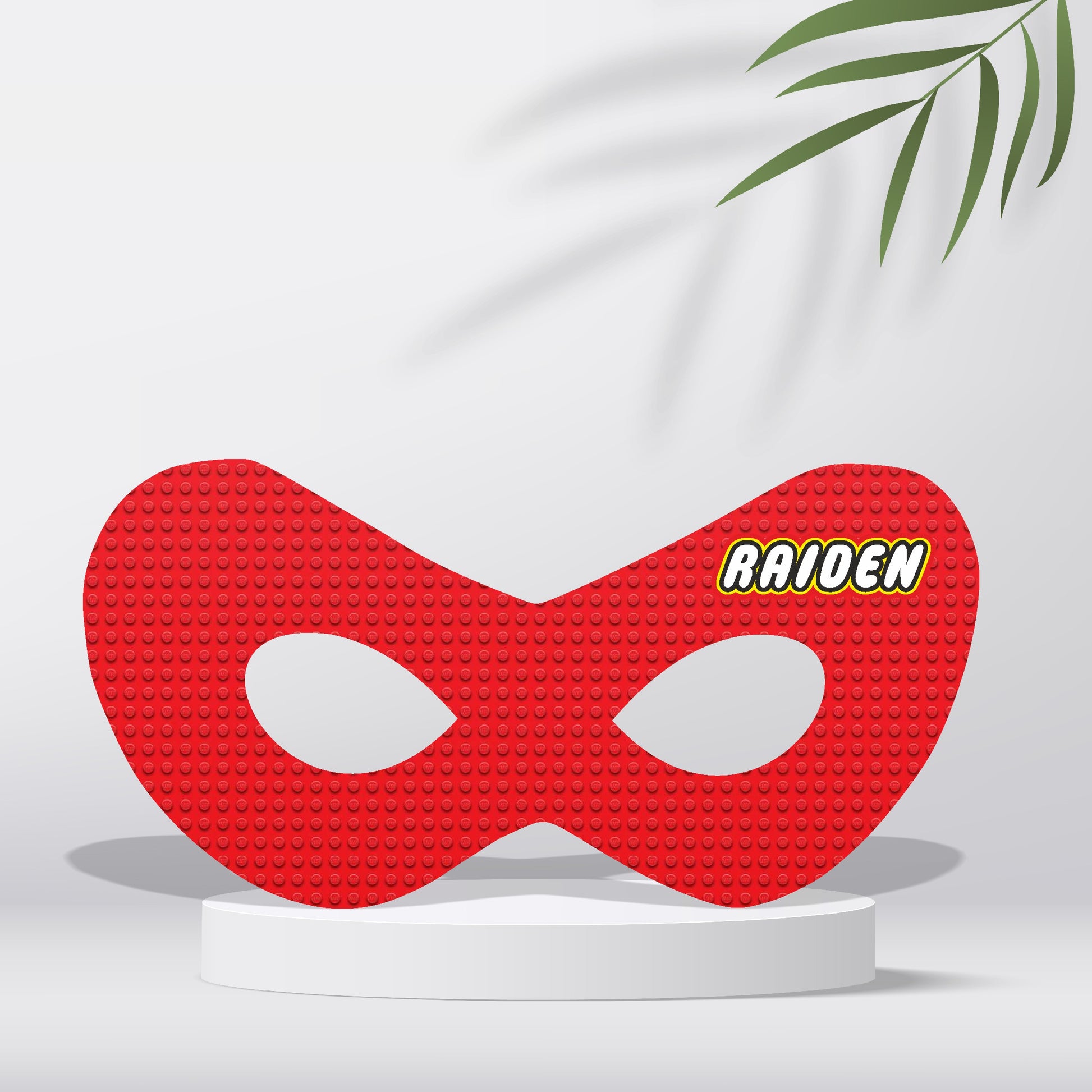 Lego Theme Customized Eye Mask for Kids Birthday Party Photo Booth India
Alt Text: Lego theme customized eye mask for kids birthday party photo booth with name printed on 300GSM artboard India