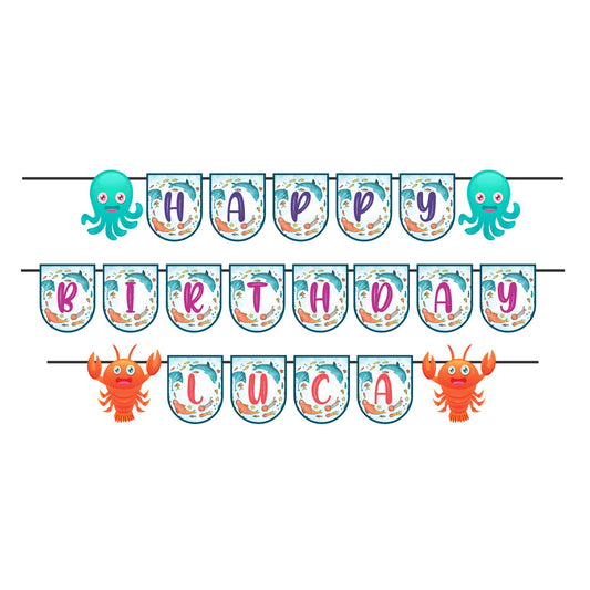 Under the sea Theme Customized Bunting