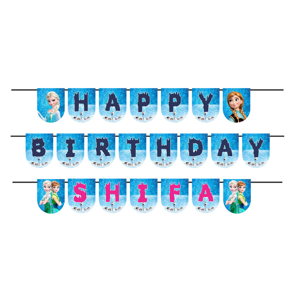 Frozen Theme Personalized Bunting