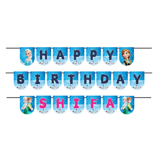 Frozen Theme Personalized Bunting