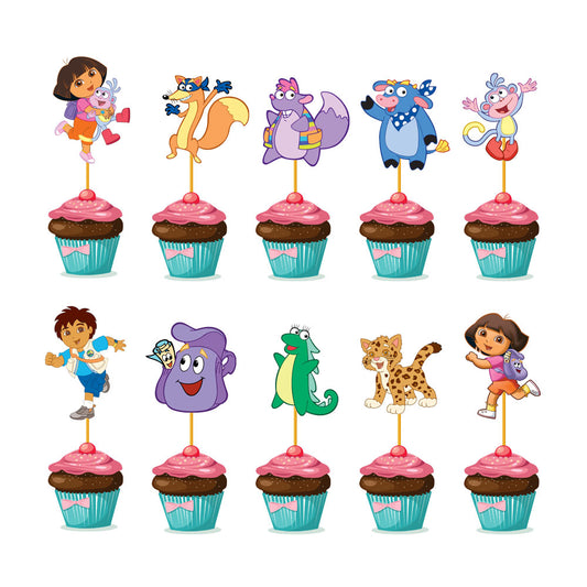 Dora the Explorer Theme Cup Caketopper