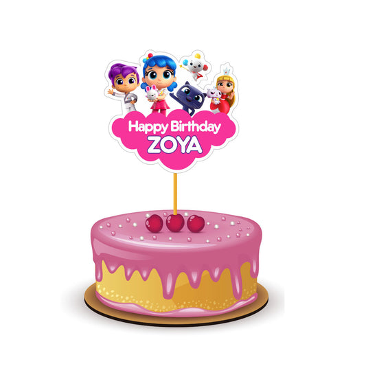 True & the Rainbow Kingdom Theme Customized Caketopper