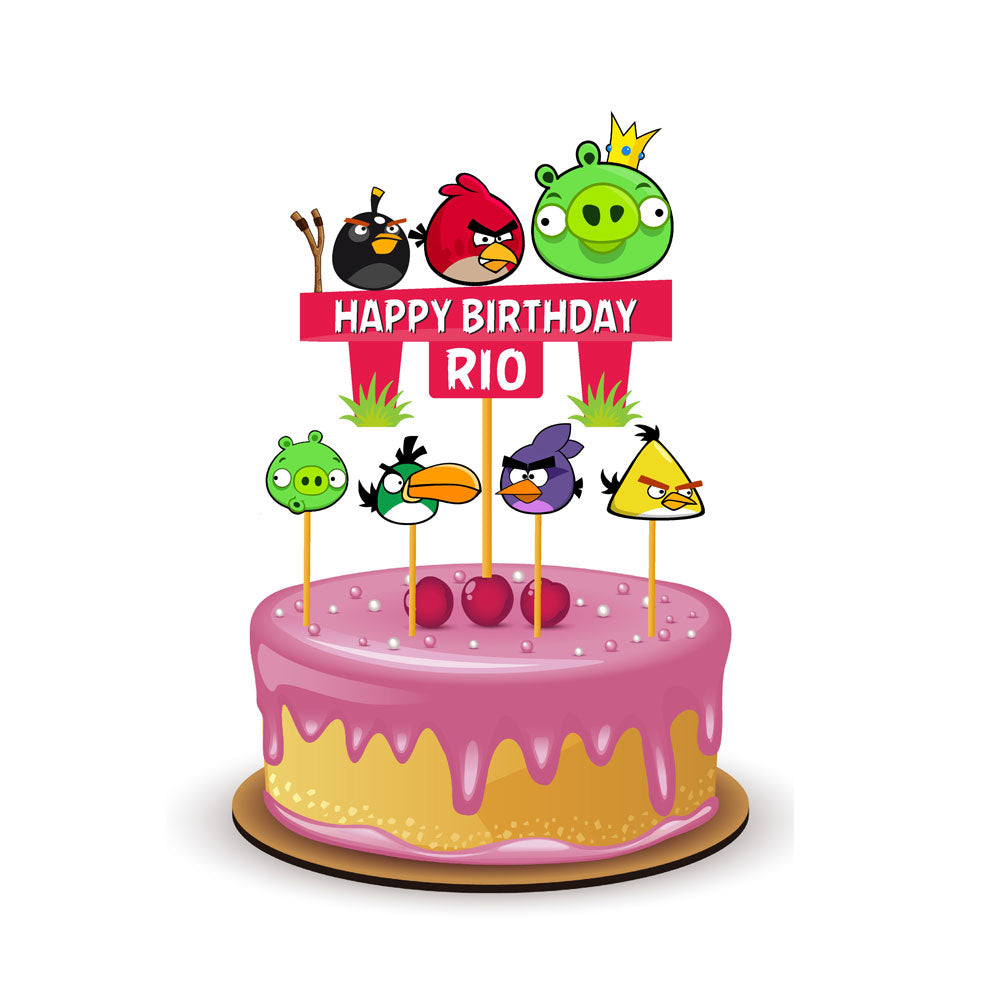 Angry Birds Theme Caketopper