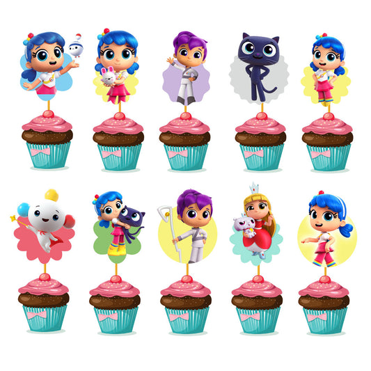 True & the Rainbow Kingdom Theme Classic Cupcake Topper