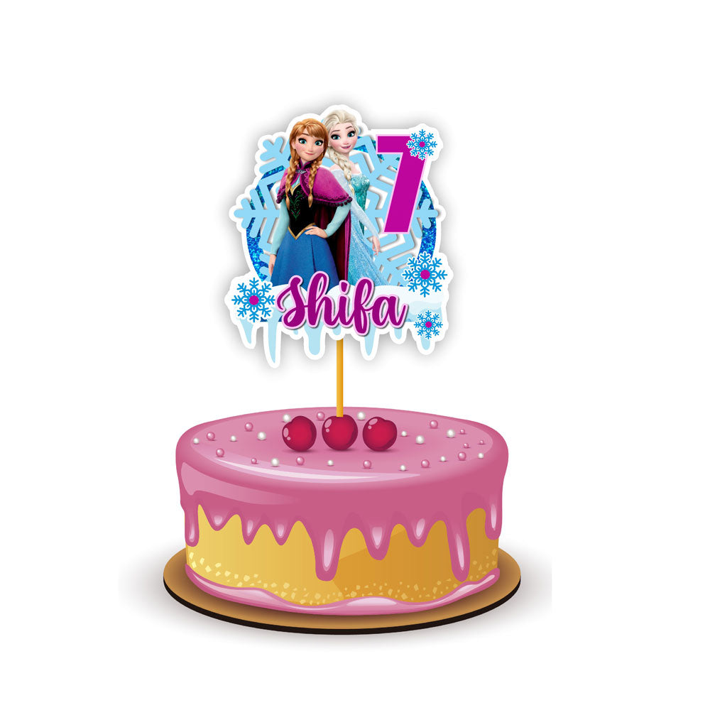 Frozen Theme Personalized Caketopper