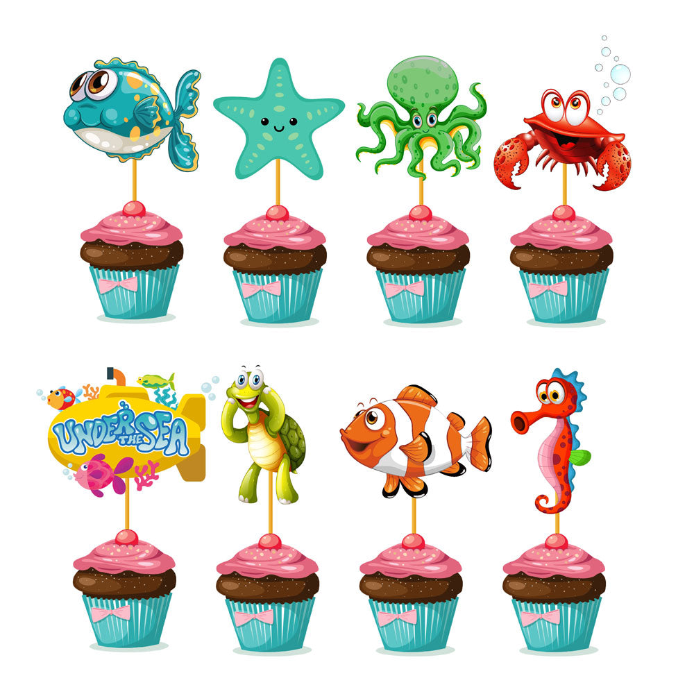 Under the sea Theme Cupcake Topper