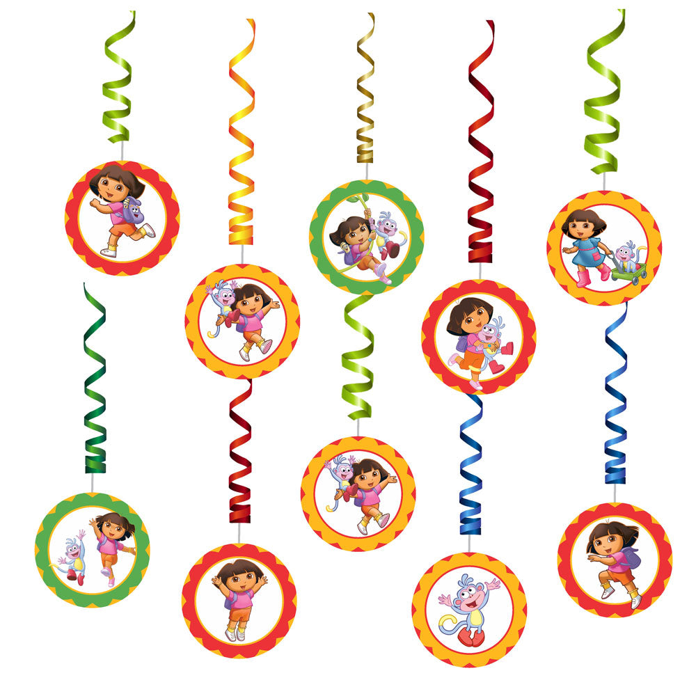 Dora the Explorer Theme Round Swirls