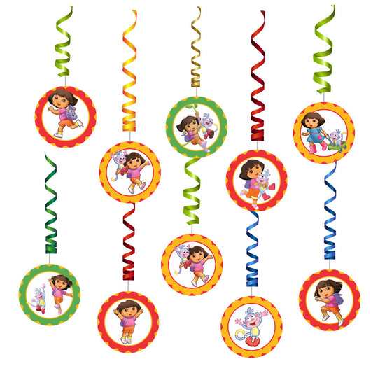 Dora the Explorer Theme Round Swirls