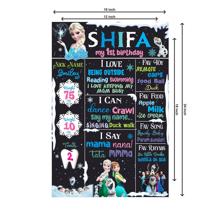 Frozen Theme Chalkboard