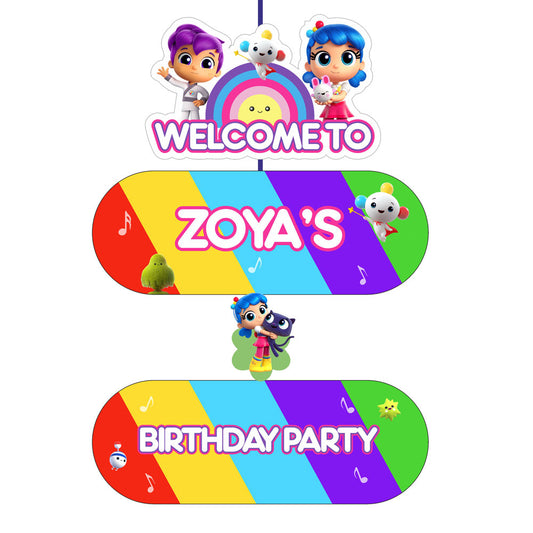 True & the Rainbow Kingdom Theme Personalized Door Poster