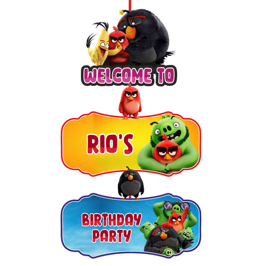 Angry Birds Theme Door Poster