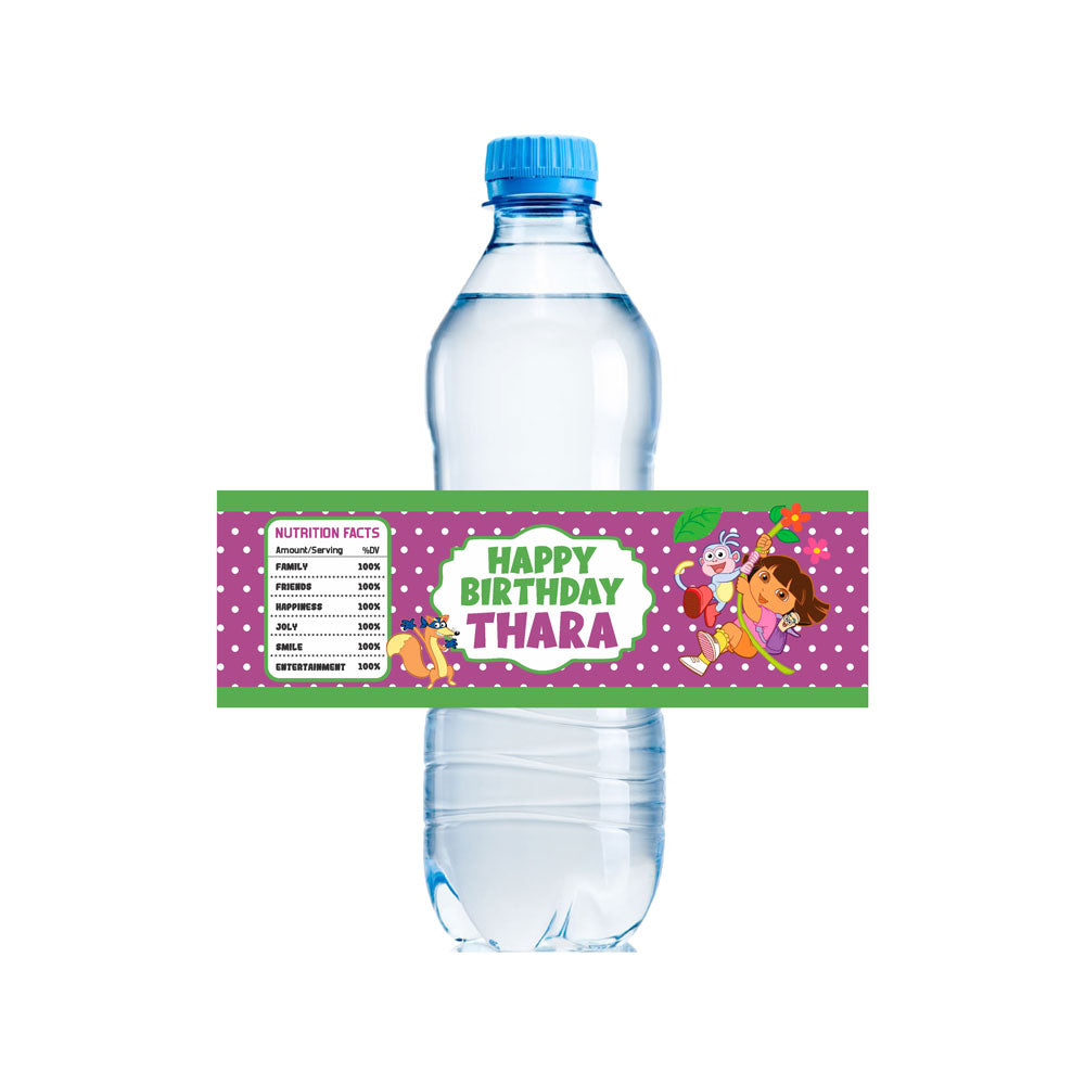 Dora the Explorer Theme Water Bottle Sticker