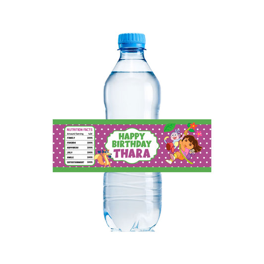 Dora the Explorer Theme Water Bottle Sticker