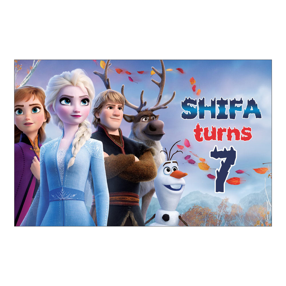Frozen Theme Customized Backdrop