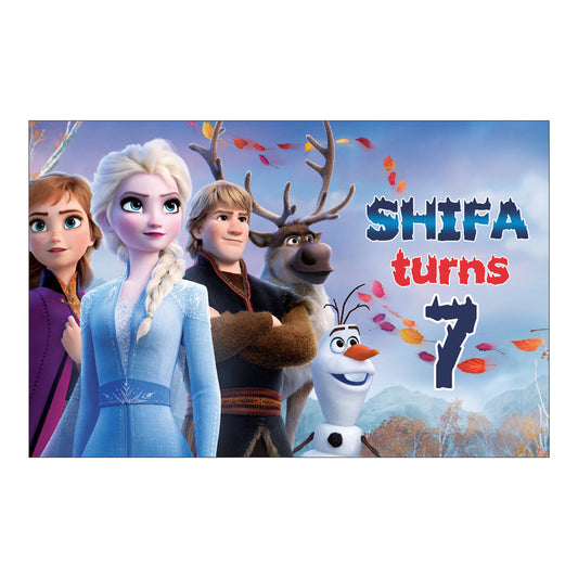 Frozen Theme Customized Backdrop