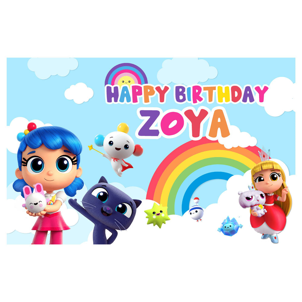 True & the Rainbow Kingdom Theme Customized Backdrop