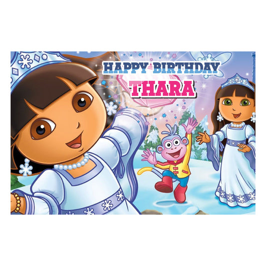 Dora the Explorer Theme Personalized Backdrop