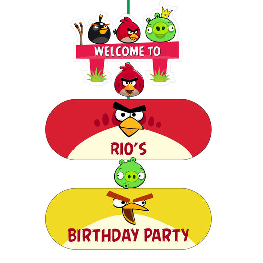 Angry Birds Theme Personalized Door Poster
