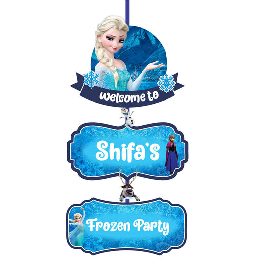 Frozen Theme Personalized Door Poster