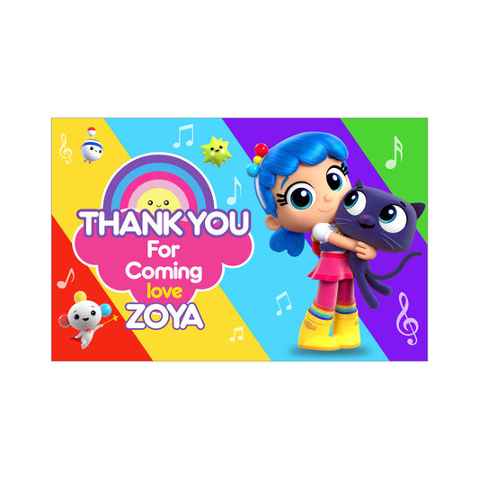 True & the Rainbow Kingdom Theme Thank You Cards