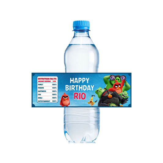 Angry Birds Theme Water Bottle Sticker