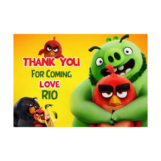 Angry Birds Theme Thank You Cards