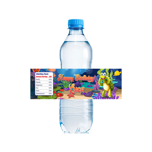 Under the sea Theme Water Bottle Sticker
