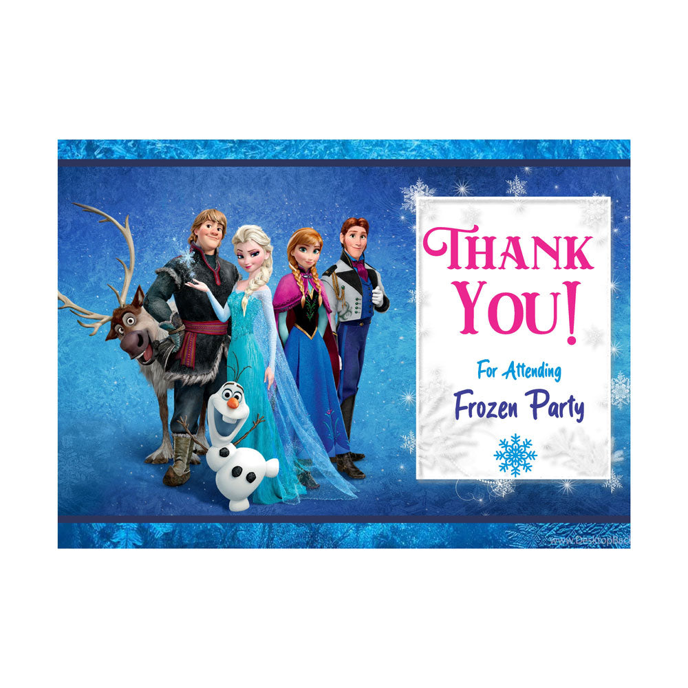 Frozen Theme Thank You Cards