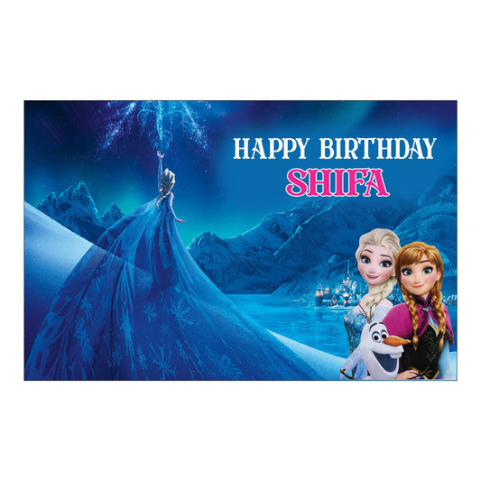 Frozen Theme Personalized Backdrop