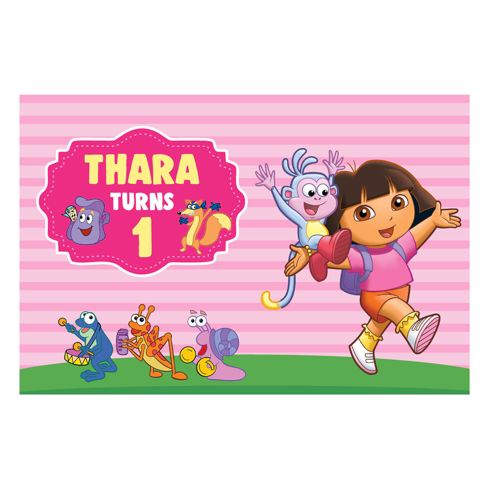 Dora the Explorer Theme Customized Backdrop