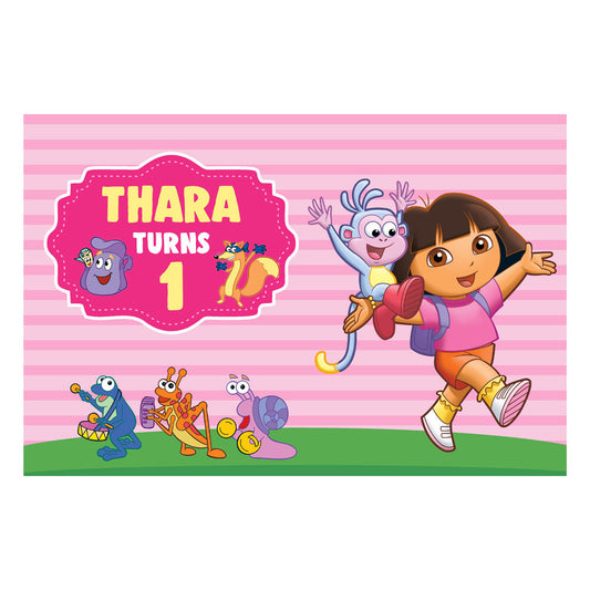 Dora the Explorer Theme Customized Backdrop