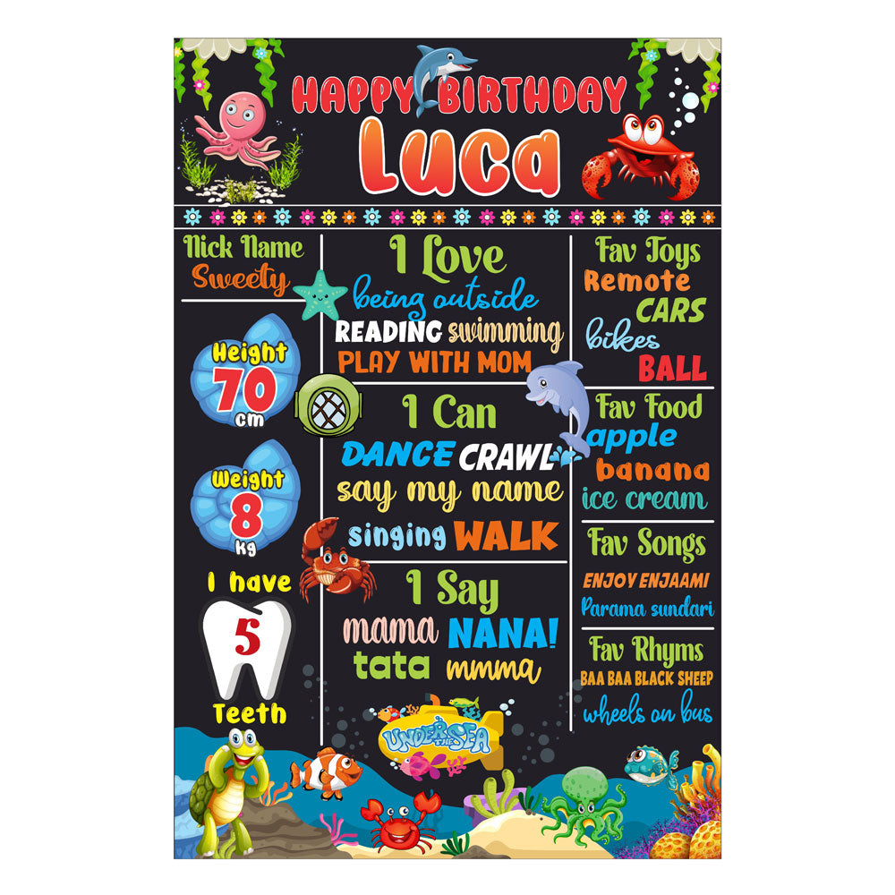 Under the sea Theme Chalkboard