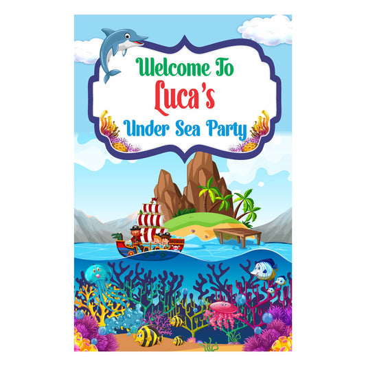 Under the sea Theme Parsonalized Welcome Board