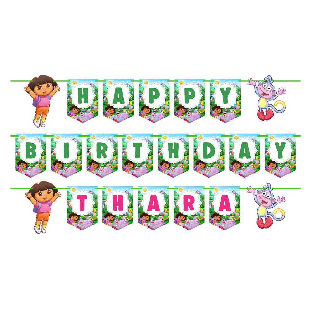 Dora the Explorer Theme Personalized Bunting