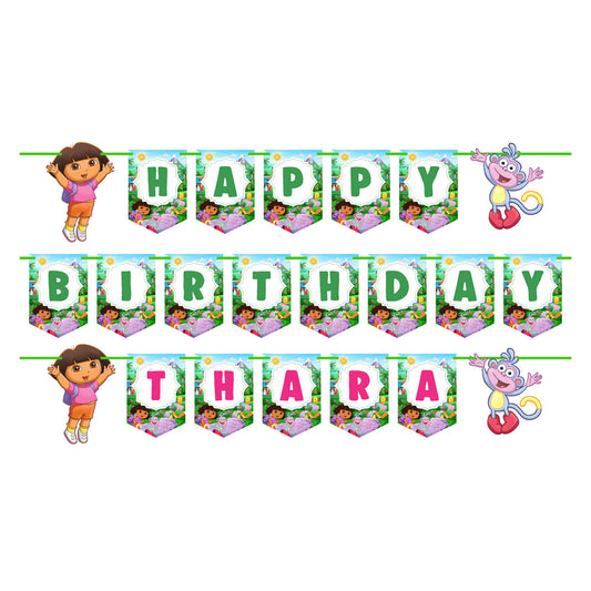 Dora the Explorer Theme Personalized Bunting