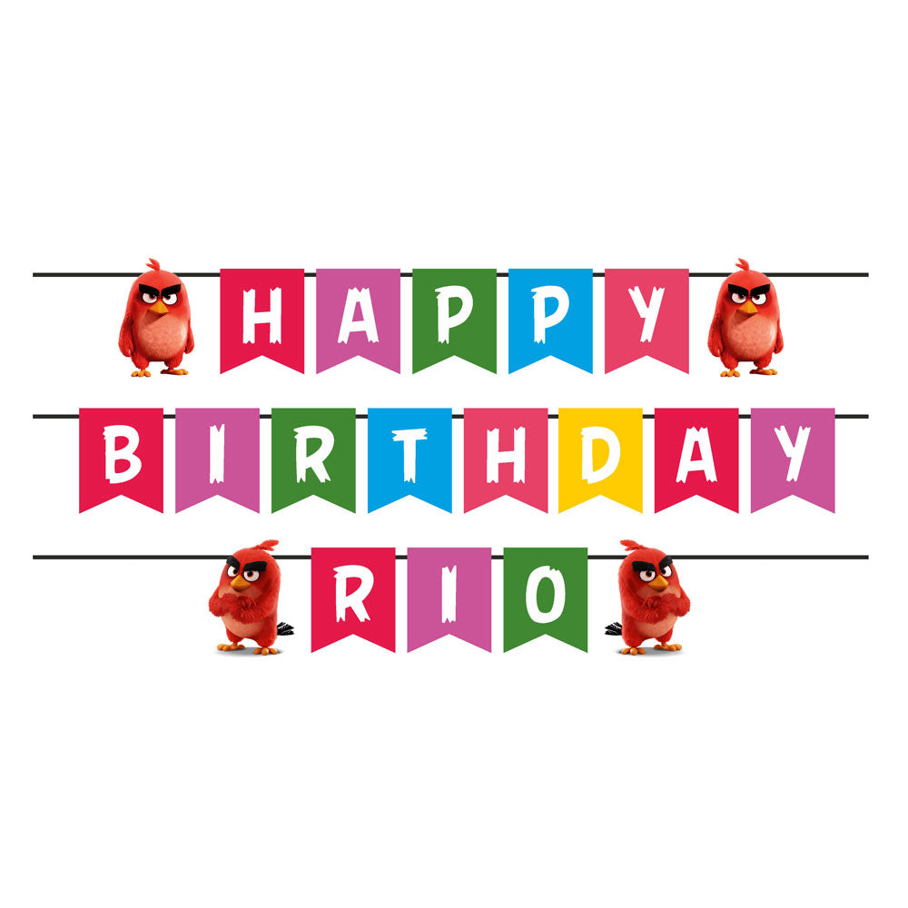 Angry Birds Theme Personalized Bunting