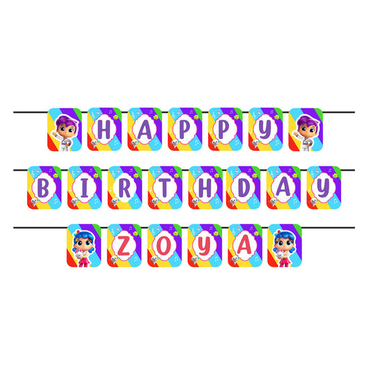 True & the Rainbow Kingdom Theme Customized Bunting