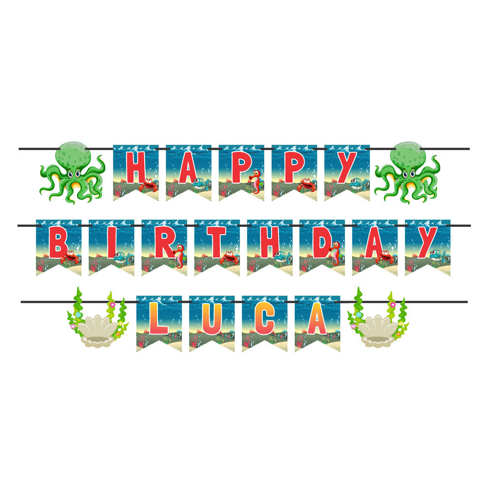 Under the sea Theme Personalized Bunting