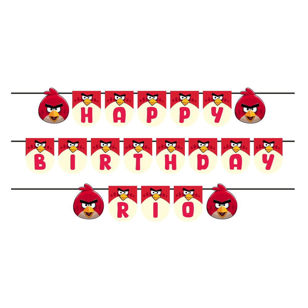 Angry Birds Theme Customized Bunting