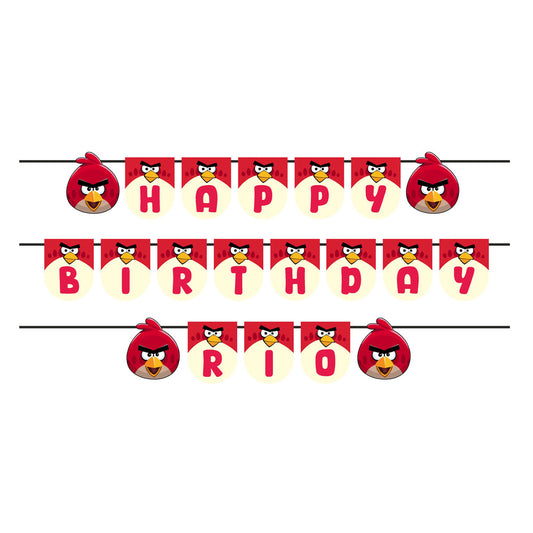Angry Birds Theme Customized Bunting